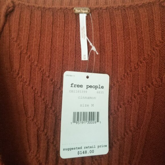 NWT Free People Emmaline Square Neck Puff Sleeve Mini Sweater Dress - Medium - Picture 4 of 11